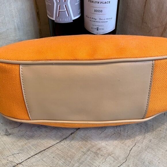 ORANGE ETIENNE AIGNER CANVAS BAG w LEATHER 🧡 HOST PICK 🧡 NWT - Picture 7 of 7